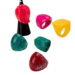 6Pcs Acrylic Finger Rings Sets&nbsp;FS-WG1DE8F-01