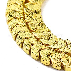 Electroplated Natural Lava Rock Beads Strands&nbsp;G-H303-A02-G