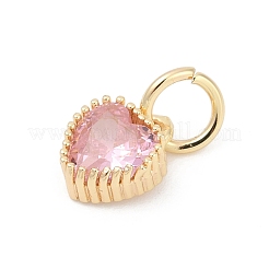 Brass Micro Pave Cubic Zirconia Pendants&nbsp;KK-H204-01KCG-02