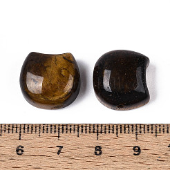 Natural Tiger Eye Cat Head Shape Beads&nbsp;G-T144-05B