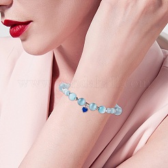DIY Cat Eye Round Beads Bracelets Making Kit&nbsp;DIY-SZ0007-33