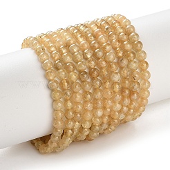 Natural Yellow Garnet Beads Strands&nbsp;G-Z129-C01-4mm-01