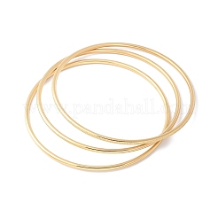3Pcs 304 Stainless Steel Plain Bangles Set for Women&nbsp;BJEW-A030-01G