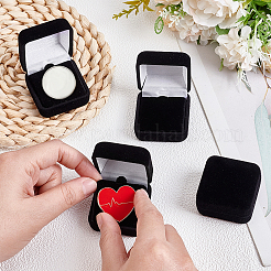 Plastic Cover with Velvet Brooch Packing Boxes&nbsp;VBOX-WH0012-08C
