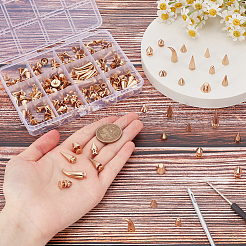 120Pcs 12 Styles Alloy Rivets Sets&nbsp;FIND-WR0011-56G