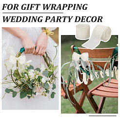10 Yards Burlap Ribbons&nbsp;SRIB-WH0026-11A