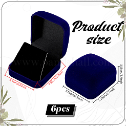 Flocking Jewelry Pendant Storage Boxes&nbsp;CON-WH0089-181B