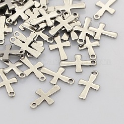 Tarnish Resistant 201 Stainless Steel Tiny Cross Charms&nbsp;STAS-N025-16