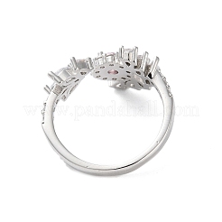 Adjustable Brass with Cubic Zirconia Rings&nbsp;RJEW-B056-02