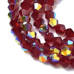 Electroplate Transparent Glass Beads Strands&nbsp;EGLA-K015-18D