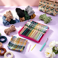 960Pcs 12 Colors Polyester Hair Accessories&nbsp;KNIT-TW0001-01B