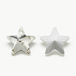 Pointed Back Glass Rhinestone Cabochons&nbsp;RGLA-T085-10mm-01