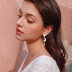 16Pcs 4 Styles Brass Stud Earring Findings&nbsp;KK-BBC0027-78