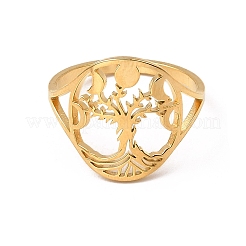 304 Stainless Steel Open Cuff Rings&nbsp;RJEW-Q808-08G