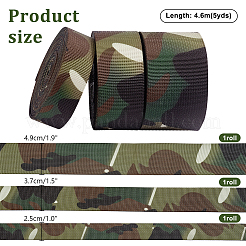 3Pcs 3 Styles Polyester Camouflage Ribbon&nbsp;OCOR-XCP0003-06