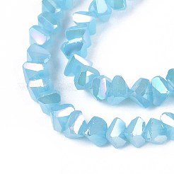 Electroplate Imitation Jade Glass Beads Strands&nbsp;LS-GLAA-N023-4mm-33
