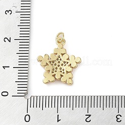 Brass Micro Pave Clear Cubic Zirconia Pendants&nbsp;KK-Q813-08C-G