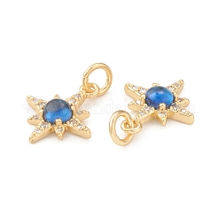 Eco-Friendly Brass Micro Pave Cubic Zirconia Charms&nbsp;X-KK-I698-28G