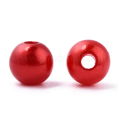 Spray Painted ABS Plastic Imitation Pearl Beads&nbsp;OACR-T015-05A-13-1