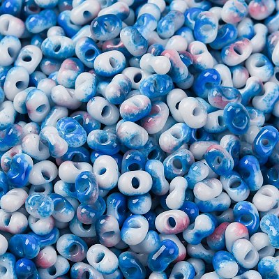 Two Tone Baking Paint Glass Seed Beads&nbsp;SEED-C003-01F-1