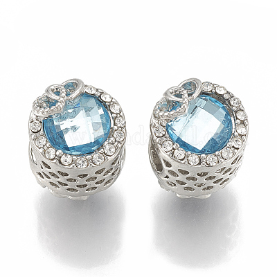 Alloy Rhinestone Beads&nbsp;PALLOY-T048-13P-03-1