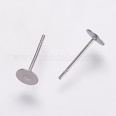 Non-Tarnish 304 Stainless Steel Stud Earring Settings&nbsp;STAS-K146-009-5mm-1