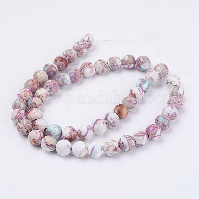 Natural Imperial Jasper Beads Strands&nbsp;G-E358-8m-01-1