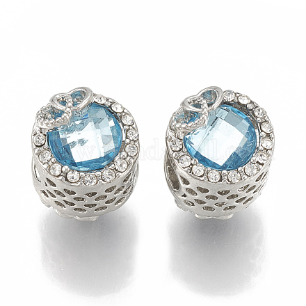 Alloy Rhinestone Beads PALLOY-T048-13P-03-1
