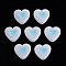 Flocky Acrylic Beads, Bead in Bead, Heart, Sky Blue, 16x18x11mm, Hole: 2mm