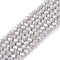 Electroplate Glass Beads Strands, Opaque Solid Color, AB Color Plated, Faceted, Rondelle, Light Grey, 2.9~3.3x2mm, Hole: 0.8mm, about 135~140pcs/strand, 32~34cm