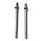 Titanium Stud Earring Findings, Screw Earring Post, Platinum, 13x1.4mm, Pin: 0.7mm