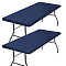 Polyester Tablecloth, for Home Decorations, Rectangle, Marine Blue, 1200x750x0.5mm