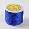 Round Polyester Braided Cords, with Metallic Thread, Blue, 2mm, about 109.36 yards(100m)/roll