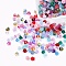 Czech Glass Beads, Transparent/Imitation Opalite/Electroplated/Gold Inlay Color/Dyed/Opaque, Flower, Mixed Color, 6.5x5mm, Hole: 0.8mm, about 357~363pcs/bag