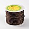 Round Polyester Braided Cords, with Metallic Thread, Coconut Brown, 2mm, about 109.36 yards(100m)/roll