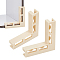 Plastic Corner Vertical Buckle, Angle Buckles Clip for Background Fastening, Old Lace, 64.5x64.5x13mm, 4pcs/set