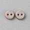Mini Resin Button, 2-Hole Doll BJD Garment Accessories, Flat Round, Rosy Brown, 3x1mm, Hole: 0.5mm