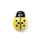 Plastic Cabochons, Ladybug, Champagne Yellow, 13x9.5x5.8mm