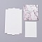 Kraft Paper Boxes and Necklace Jewelry Display Cards, Packaging Boxes, with Marble Texture Pattern, White, Folded Box Size: 7.3x5.4x1.2cm, Display Card: 7x5x0.05cm