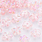 Transparent Acrylic Beads, AB Color, Flower, Pink, 14.5x15.5x7mm, Hole: 1.8mm, about 657pcs/500g
