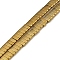Electroplated Non-magnetic Synthetic Hematite Beads Strands, Rectangle, 2-Hole, Golden Plated, 5x2x2mm, Hole: 0.8mm, about 190~195pcs/strand, 15.55~16.73(39.5~42.5cm)