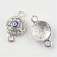 Alloy Rhinestone Links connectors&nbsp;ALRI-Q065-35S-2
