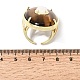 Natural Tiger Eye & Moonstone Cuff Rings&nbsp;G-B186-03G-5