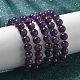 Natural Amethyst Bead Stretch Bracelets&nbsp;BJEW-K212-C-034-4
