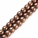 Synthetic Magnetic Hematite Beads Strands&nbsp;G-P545-K01-01D-1