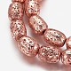 Electroplated Natural Lava Rock Beads Strands&nbsp;G-P400-12-3