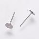 Non-Tarnish 304 Stainless Steel Stud Earring Settings&nbsp;STAS-K146-009-5mm-1