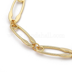 Safety Pin Shape Alloy Link Chain Necklaces&nbsp;NJEW-JN02989