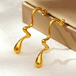 Simple 304 Stainless Steel Geometric Teardrop Stud Earrings&nbsp;TL1493