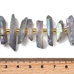 Electroplate Natural Quartz Crystal Beads Strands&nbsp;G-F800-B12